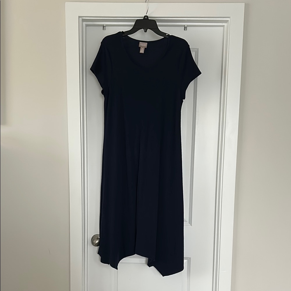 Chico's Asymmetrical Navy Dress